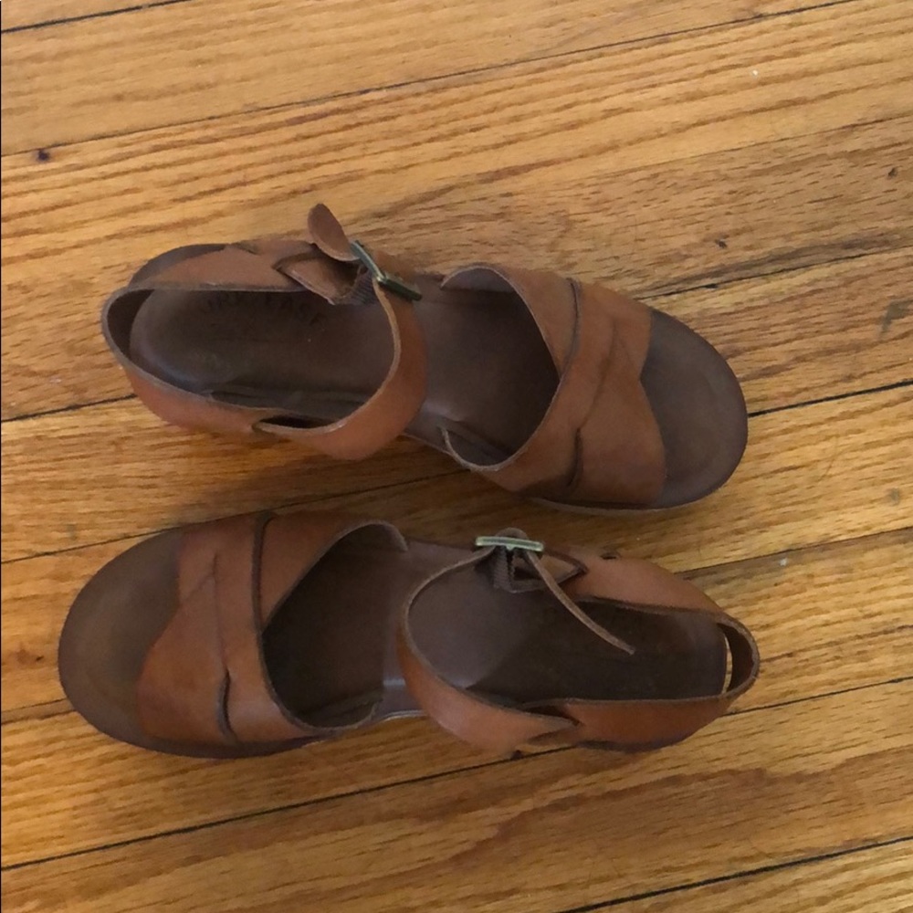 Tan Leather Kork-Ease Platforms